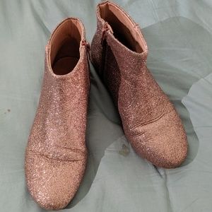 Zara Pink Glitter Ankle Boots - 6